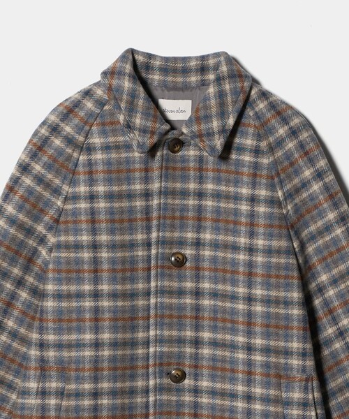 Steven Alan(スティーブンアラン)の「<Steven Alan>チェック ラグランスリーブ コート(ステンカラーコート・レディース・オリーブ/ダークグレー・S/M)」の11枚目の写真