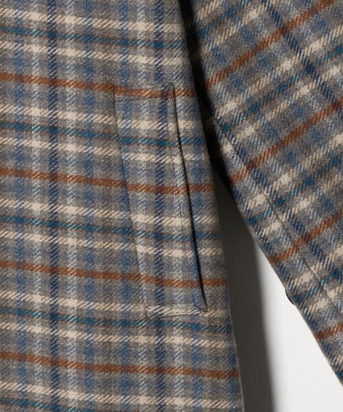 Steven Alan スティーブン アラン チェスターコート チェック柄 Steven Alan＞チェック ラグランスリーブ コート（ステンカラーコート