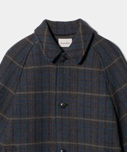 Steven Alan(スティーブンアラン)の「<Steven Alan>チェック ラグランスリーブ コート(ステンカラーコート・レディース・オリーブ/ダークグレー・S/M)」の21枚目の写真