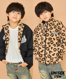 ドルチェ キッズ レオパード 柄 アウター パーカー ジャケット リバーシブル 子供服 ヒョウ柄ボアリバーシブルジャンパー レオパード柄 アウター