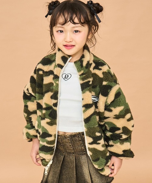 ANAP kids（アナップキッズ）の「撥水加工リバーシブルボアブルゾン【ジュニアお揃い】（ブルゾン・キッズ・ブラック/ベージュ/ネイビー・130/120/110）」の13枚目の写真