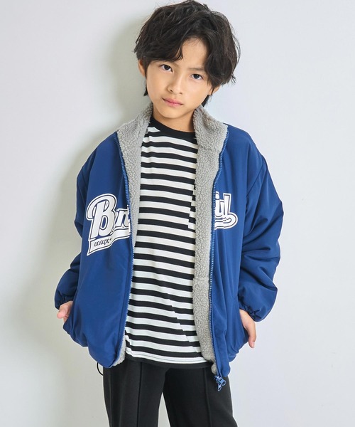 ANAP kids（アナップキッズ）の「撥水加工リバーシブルボアブルゾン【ジュニアお揃い】（ブルゾン・キッズ・ブラック/ベージュ/ネイビー・130/120/110）」の17枚目の写真