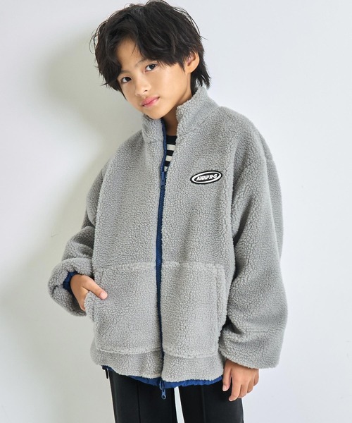 ANAP kids（アナップキッズ）の「撥水加工リバーシブルボアブルゾン【ジュニアお揃い】（ブルゾン・キッズ・ブラック/ベージュ/ネイビー・130/120/110）」の7枚目の写真