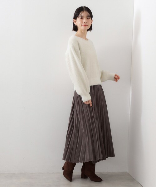 THE SHOP TK (ザ ショップ ティーケー )の「【洗える】上品にきらめく フェザーラメニット(ニット/セーター・レディース・アイボリー/スミクロ/ナチュラル/ワインレッド・12/13)」の7枚目の写真