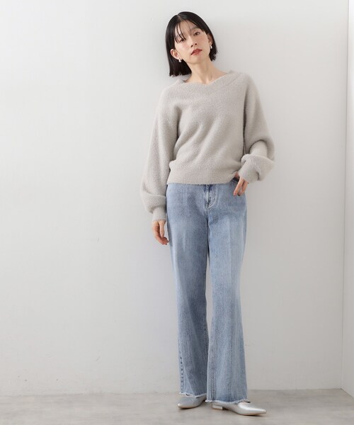 THE SHOP TK (ザ ショップ ティーケー )の「【洗える】上品にきらめく フェザーラメニット(ニット/セーター・レディース・アイボリー/スミクロ/ナチュラル/ワインレッド・12/13)」の14枚目の写真