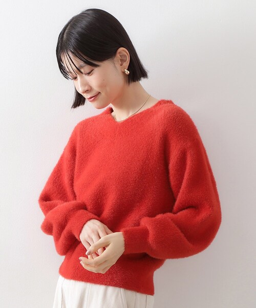 THE SHOP TK (ザ ショップ ティーケー )の「【洗える】上品にきらめく フェザーラメニット(ニット/セーター・レディース・アイボリー/スミクロ/ナチュラル/ワインレッド・12/13)」の18枚目の写真