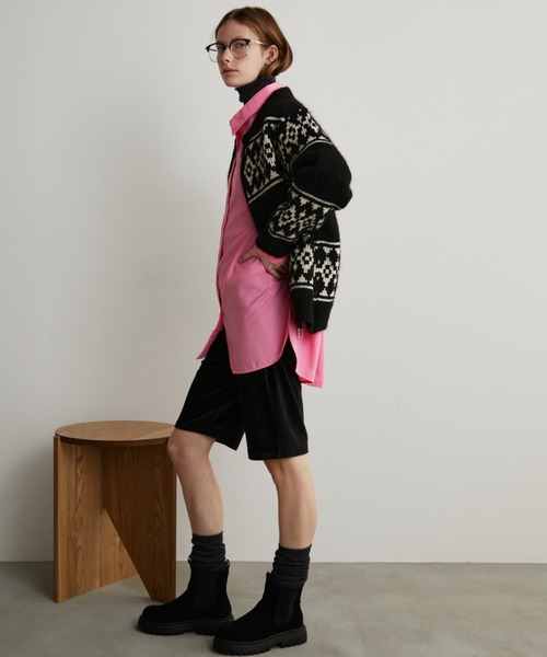 Auntie Rosa Holiday（アンティローザホリデー）の「ダブルジップカウチンニットカーディガン（カーディガン/ボレロ・レディース・アイボリー/ブラック・FREE）」の11枚目の写真