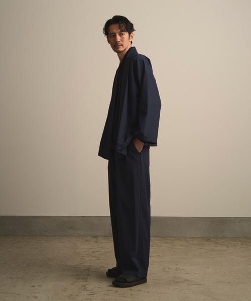 和ROBE（ワローブ）の「2025年秋冬の和ROBE / WA Y SHIRT（カーディガン/ボレロ・メンズ・ネイビー/グレー・2/3）」の16枚目の写真