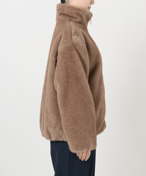 La TOTALITE（ラトータリテ）の「【洗える】フェイクファージップコート（その他アウター・レディース・タン/チャコールグレー・36/38）」の21枚目の写真