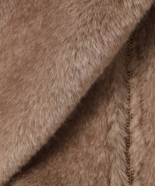 La TOTALITE（ラトータリテ）の「【洗える】フェイクファージップコート（その他アウター・レディース・タン/チャコールグレー・36/38）」の13枚目の写真