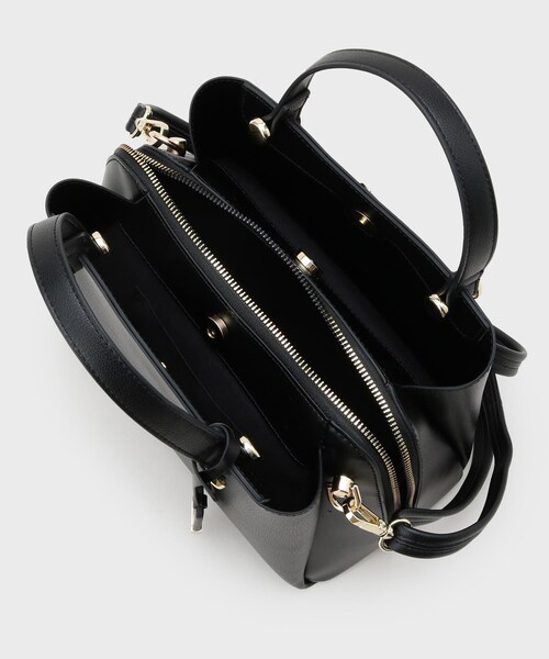 OPAQUE.CLIP（オペークドットクリップ）の「【2WAY】合皮ミドルサイズボストンバッグ（ボストンバッグ・レディース・ナチュラル/ブラック・00）」の13枚目の写真