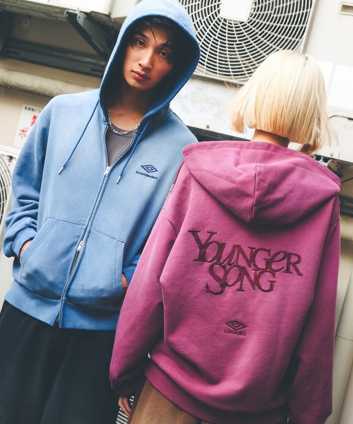 younger song(ヤンガーソング)の「【ムラサキスポーツ限定】UMBRO/アンブロ アンブロピグメントフーディ パーカー MD27-LHD03(パーカー・メンズ・ピンク/ブラウン/ブルー/ブラック・L/M)」の20枚目の写真
