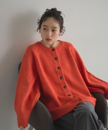カーディガン/ボレロ（オレンジ/橙色系・無地）ファッション通販