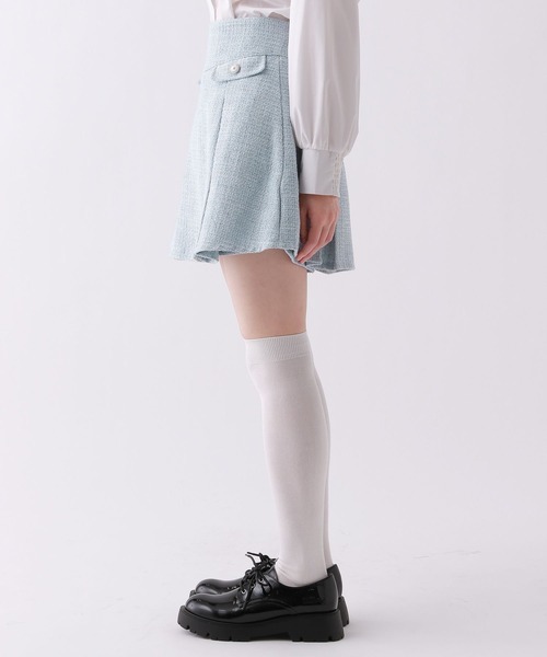 repipi armario（レピピ アルマリオ）の「【セレモニー】ガーリーツイードスカート（スカート・キッズ・サックスブルー/アイボリー・SMALL/MEDIUM/LARGE）」の13枚目の写真