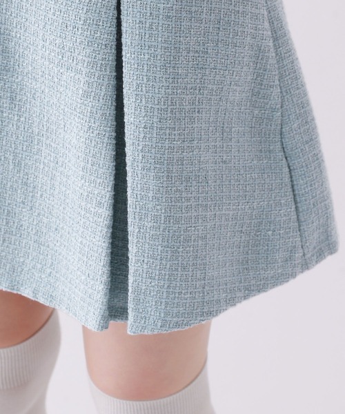 repipi armario（レピピ アルマリオ）の「【セレモニー】ガーリーツイードスカート（スカート・キッズ・サックスブルー/アイボリー・SMALL/MEDIUM/LARGE）」の16枚目の写真