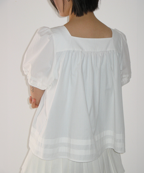 RONRON（ロンロン）の「TIE DETAIL BUTTON BLOUSE WHITE（シャツ/ブラウス・レディース・その他・FREE）」の5枚目の写真