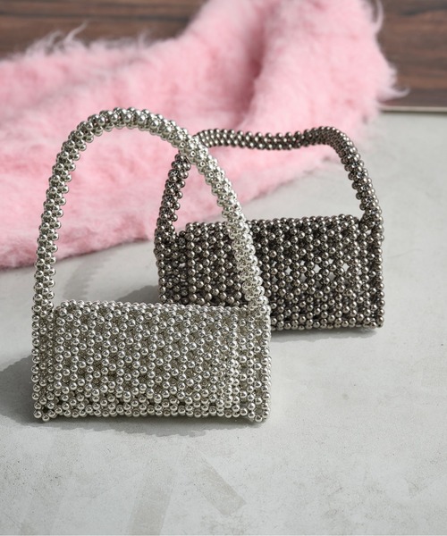 THE YOn(ザヨン)の「ビーズデザインパーティーバッグ(ショルダーバッグ・レディース・シルバー/アンティークシルバー・FREE)」の17枚目の写真