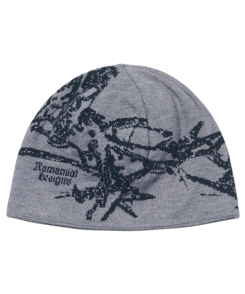 NOMANUAL(NOMANUAL)の「GRAPHIC JACQUARD BEANIE - GRAY(ニットキャップ/ビーニー・レディース・その他・FREE)」の1枚目の写真