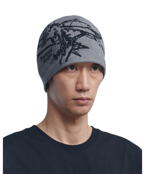 NOMANUAL(NOMANUAL)の「GRAPHIC JACQUARD BEANIE - GRAY(ニットキャップ/ビーニー・レディース・その他・FREE)」の4枚目の写真