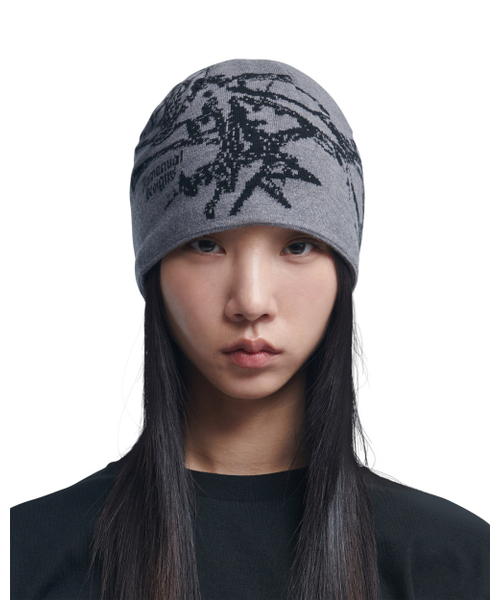 NOMANUAL(NOMANUAL)の「GRAPHIC JACQUARD BEANIE - GRAY(ニットキャップ/ビーニー・レディース・その他・FREE)」の5枚目の写真