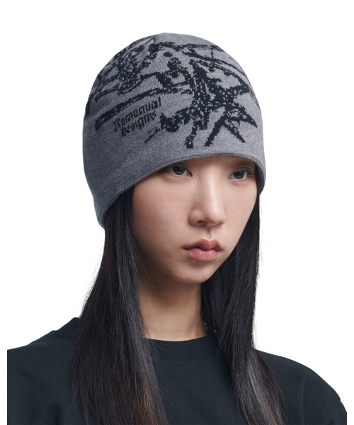 NOMANUAL(NOMANUAL)の「GRAPHIC JACQUARD BEANIE - GRAY(ニットキャップ/ビーニー・レディース・その他・FREE)」の6枚目の写真