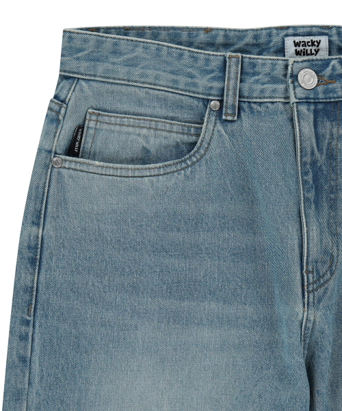 Wacky WiLLy（ワッキーウィリー）の「ベーシックウォッシングデニムパンツブルー（デニムパンツ・レディース・その他・SMALL/MEDIUM/LARGE/X-LARGE）」の5枚目の写真