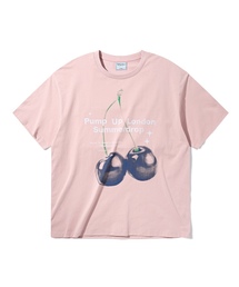 Verdnt（バーダント）の「ブルーチェリー半袖Tシャツ[ピンク]（Tシャツ/カットソー）」