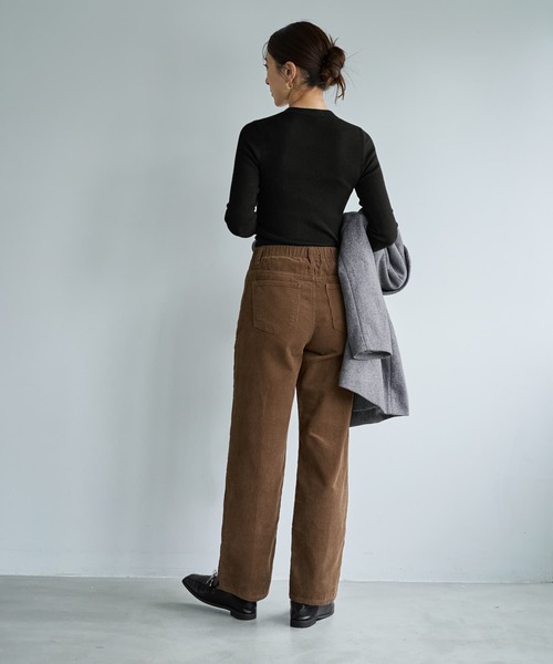STYLE DELI（スタイルデリ）の「コーデュロイセミワイドストレートパンツ（その他パンツ・レディース・ホワイト系/ブラウン/ネイビー・SMALL/MEDIUM/LARGE）」の20枚目の写真