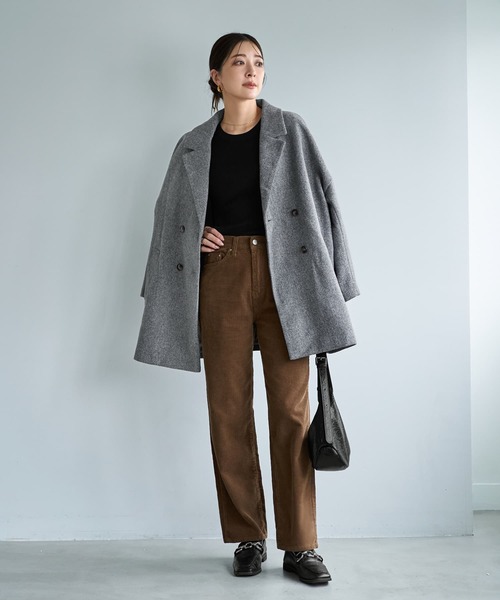 STYLE DELI（スタイルデリ）の「コーデュロイセミワイドストレートパンツ（その他パンツ・レディース・ホワイト系/ブラウン/ネイビー・SMALL/MEDIUM/LARGE）」の21枚目の写真