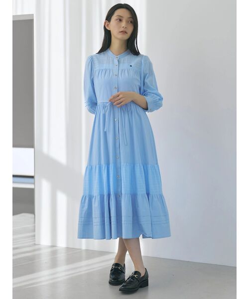 POLO BCS(ポロ ビーシーエス)の「【POLO BCSコラボ】ピンタックシャツワンピース(ワンピース・レディース・ライトブルー/ブラック/オフホワイト・MEDIUM)」の7枚目の写真