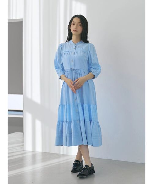 POLO BCS(ポロ ビーシーエス)の「【POLO BCSコラボ】ピンタックシャツワンピース(ワンピース・レディース・ライトブルー/ブラック/オフホワイト・MEDIUM)」の9枚目の写真