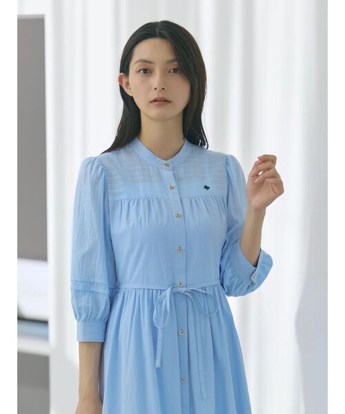 POLO BCS(ポロ ビーシーエス)の「【POLO BCSコラボ】ピンタックシャツワンピース(ワンピース・レディース・ライトブルー/ブラック/オフホワイト・MEDIUM)」の10枚目の写真