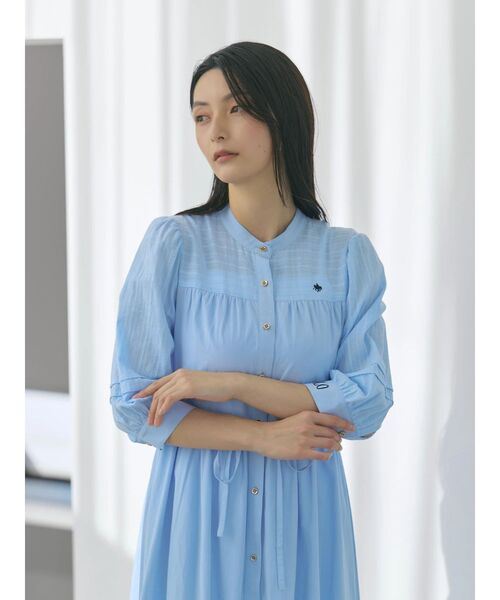 POLO BCS(ポロ ビーシーエス)の「【POLO BCSコラボ】ピンタックシャツワンピース(ワンピース・レディース・ライトブルー/ブラック/オフホワイト・MEDIUM)」の12枚目の写真