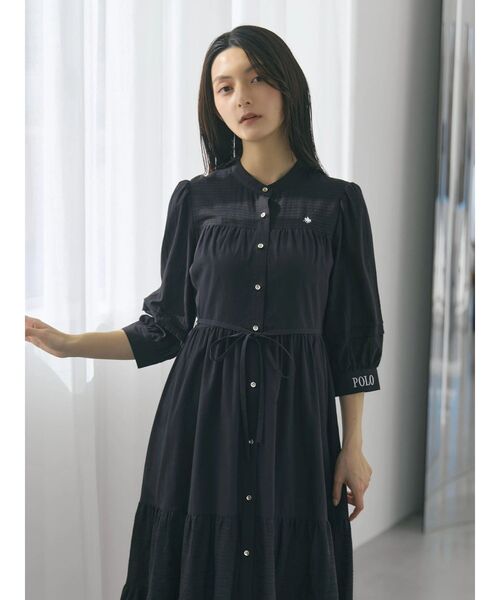 POLO BCS(ポロ ビーシーエス)の「【POLO BCSコラボ】ピンタックシャツワンピース(ワンピース・レディース・ライトブルー/ブラック/オフホワイト・MEDIUM)」の20枚目の写真