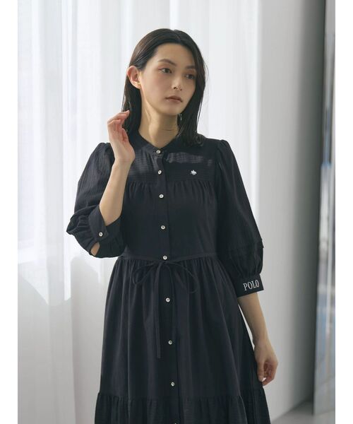 POLO BCS(ポロ ビーシーエス)の「【POLO BCSコラボ】ピンタックシャツワンピース(ワンピース・レディース・ライトブルー/ブラック/オフホワイト・MEDIUM)」の21枚目の写真