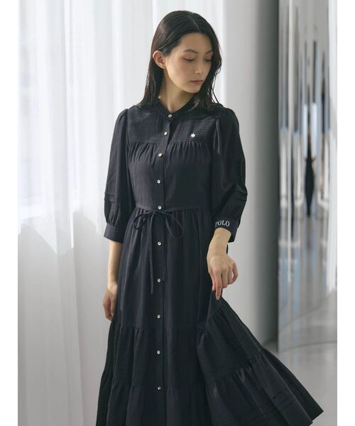 POLO BCS(ポロ ビーシーエス)の「【POLO BCSコラボ】ピンタックシャツワンピース(ワンピース・レディース・ライトブルー/ブラック/オフホワイト・MEDIUM)」の2枚目の写真