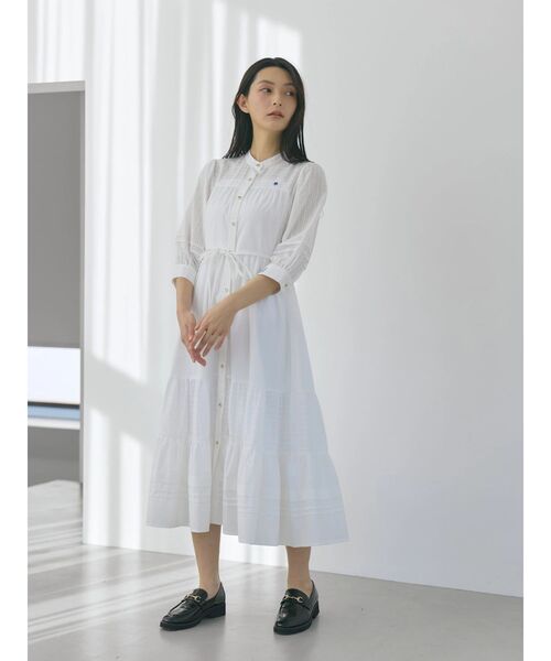 POLO BCS(ポロ ビーシーエス)の「【POLO BCSコラボ】ピンタックシャツワンピース(ワンピース・レディース・ライトブルー/ブラック/オフホワイト・MEDIUM)」の5枚目の写真