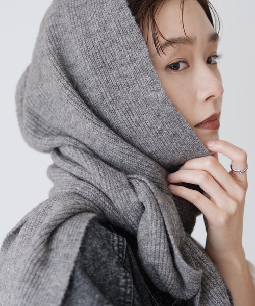 セール】もちもちニットフード付きマフラー（マフラー）｜Yeoun