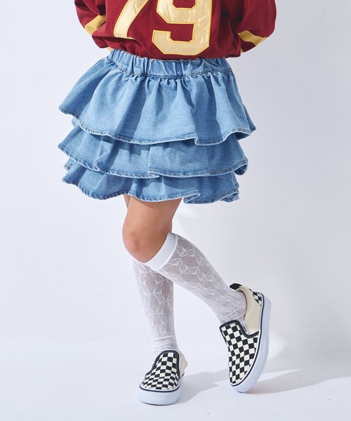 セール】【2026年 春新作】デニム フリル キュロット（デニムパンツ