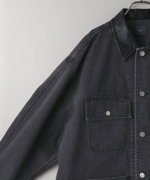 LOWRYS FARM(ローリーズファーム)の「【LFM(U)】デニムカバーオール 606933(デニムジャケット・メンズ・ホワイト/ブラック・MEDIUM/LARGE)」の5枚目の写真