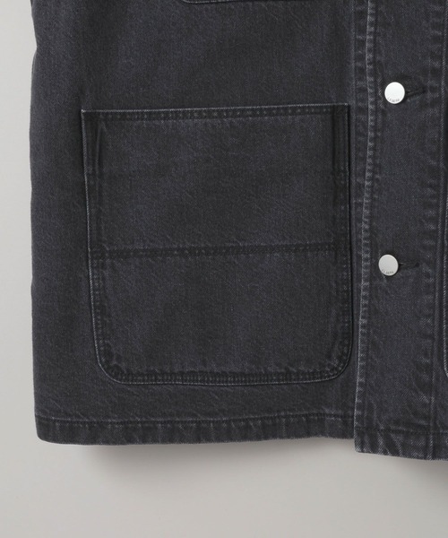 LOWRYS FARM(ローリーズファーム)の「【LFM(U)】デニムカバーオール 606933(デニムジャケット・メンズ・ホワイト/ブラック・MEDIUM/LARGE)」の7枚目の写真