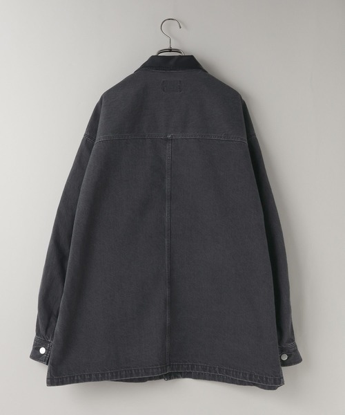 LOWRYS FARM(ローリーズファーム)の「【LFM(U)】デニムカバーオール 606933(デニムジャケット・メンズ・ホワイト/ブラック・MEDIUM/LARGE)」の3枚目の写真