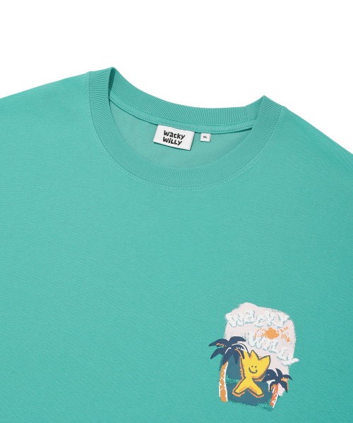 Wacky WiLLy(ワッキーウィリー)の「キキオーシャングラフィック半袖Tシャツグリーン(Tシャツ/カットソー・レディース・その他・SMALL/MEDIUM/LARGE/X-LARGE)」の4枚目の写真