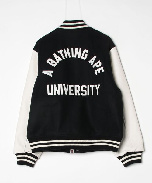 A BATHING APE（アベイシングエイプ）の「BAPE UNIV VARSITY JACKET（スタジャン・メンズ・ブラック・LARGE/MEDIUM/XX-LARGE/SMALL）」の7枚目の写真