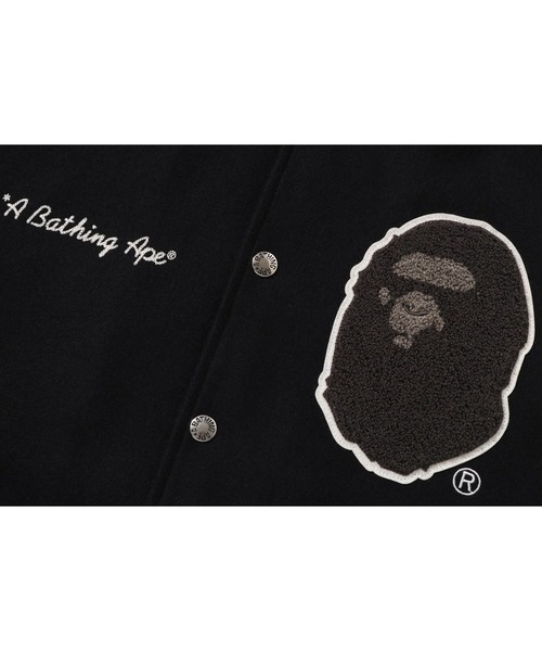 A BATHING APE（アベイシングエイプ）の「BAPE UNIV VARSITY JACKET（スタジャン・メンズ・ブラック・LARGE/MEDIUM/XX-LARGE/SMALL）」の5枚目の写真