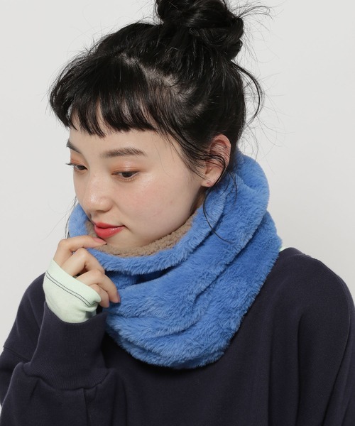 niko and...（ニコアンド）の「オリジナルフェイクファーネックウォーマー（ネックウォーマー/スヌード・レディース・チャコール/マスタード/モカ/ブルー/アイボリー/カーキ・0）」の22枚目の写真