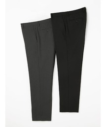 Perfect Suit FActory（パーフェクトスーツファクトリー）の「【2点パック/Smart Pick！】ベーシックスラックス　裾上げ不要　Aセット（ブラック＆Cグレー）/Bセット（ネイビー＆Mグレー）（スラックス）」