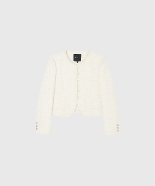 LOOKAST(ルックキャスト)の「フローリアトリミングツイードジャケット_アイボリー / FLORIA TRIMMING TWEED JACKET_IVORY(その他アウター・レディース・アイボリー・SMALL/MEDIUM)」の4枚目の写真