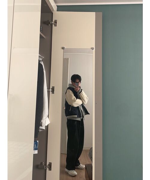 VETEZE(ベテゼ)の「ヴィンテージムードベースボールジャケット(ネイビー)(スタジャン・レディース・その他・LARGE/MEDIUM)」の5枚目の写真
