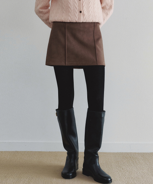 LOEIL(ロエイユ)の「ラインスウェードミニスカート - ブラウン(スカート・レディース・その他・SMALL/MEDIUM)」の1枚目の写真